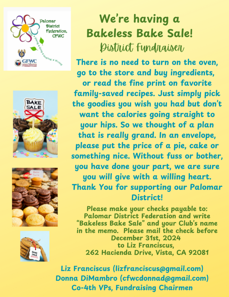 Bakeless Bake Sale flyer