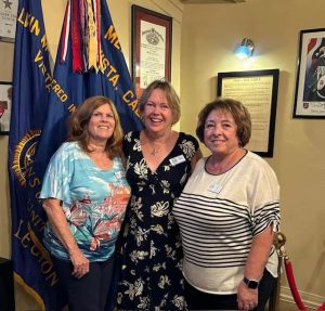 Liz, Donna, and Donna at the American Legion