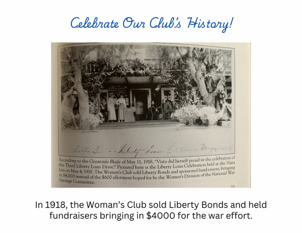 Woman's Club of Vista in 1918