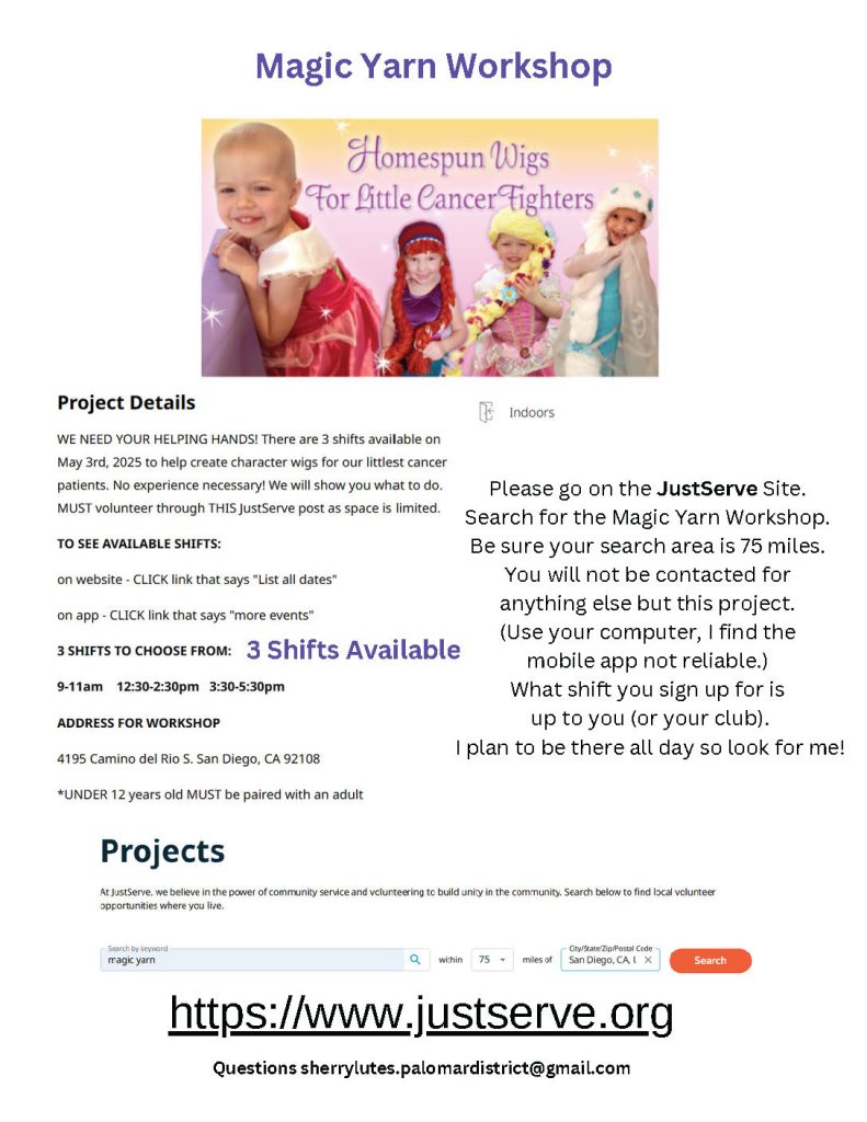 Magic Yarn Workshop Flyer