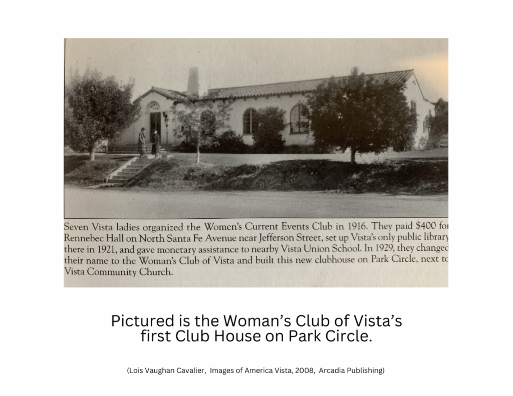 Woman's Club of Vista club house