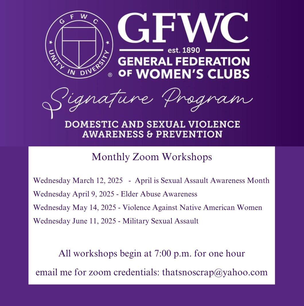 Domestic Violence Awareness Zoom Workshops