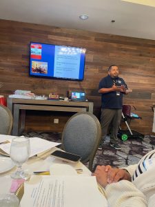 George Hernandez Vista Sheriff's Station speaking to WCV members