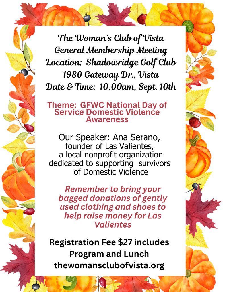 September 2025 meeting flyer