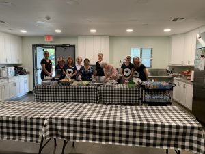 Pasta Dinner is laid out for OHNC residents