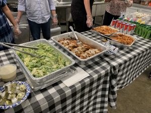 Pasta Dinner is laid out for OHNC residents