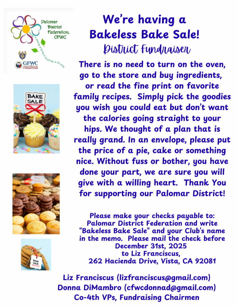 Flyer for Bakeless Bake Sale