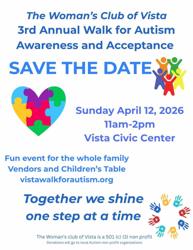 Save the Date Flyer for 2026 Autism Walk