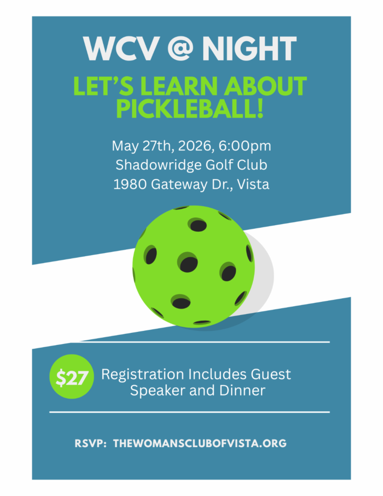 May 2026 evening event - Pickleball